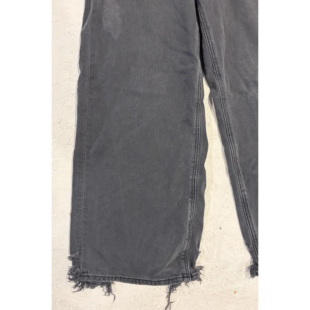 American Eagle Women's Super High Rise Baggy Wide Leg Ankle Jeans Size 4 Regular